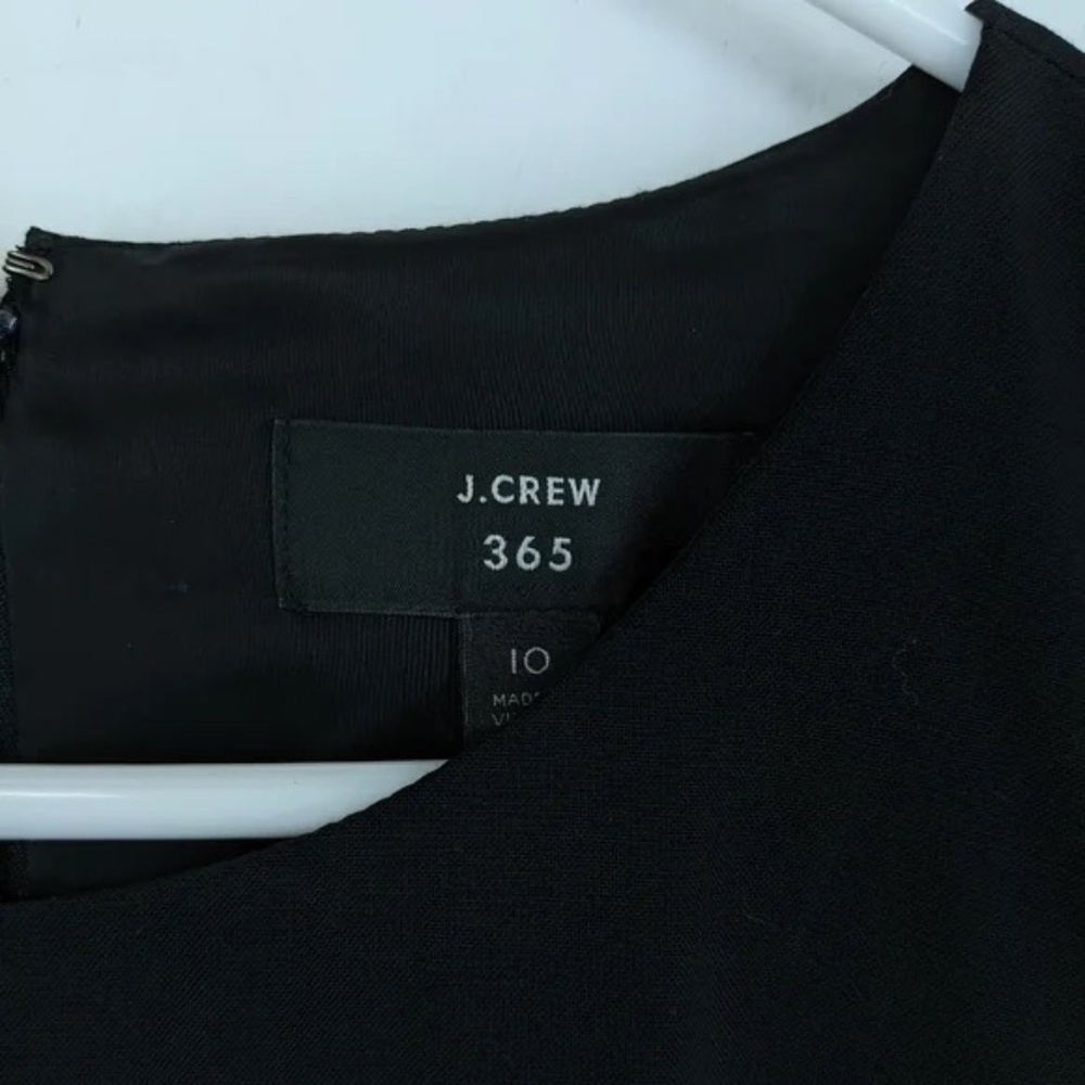J.Crew Resume Dress | 365 Italian Wool | Black | Size 10 | Like New - Picture 4 of 9